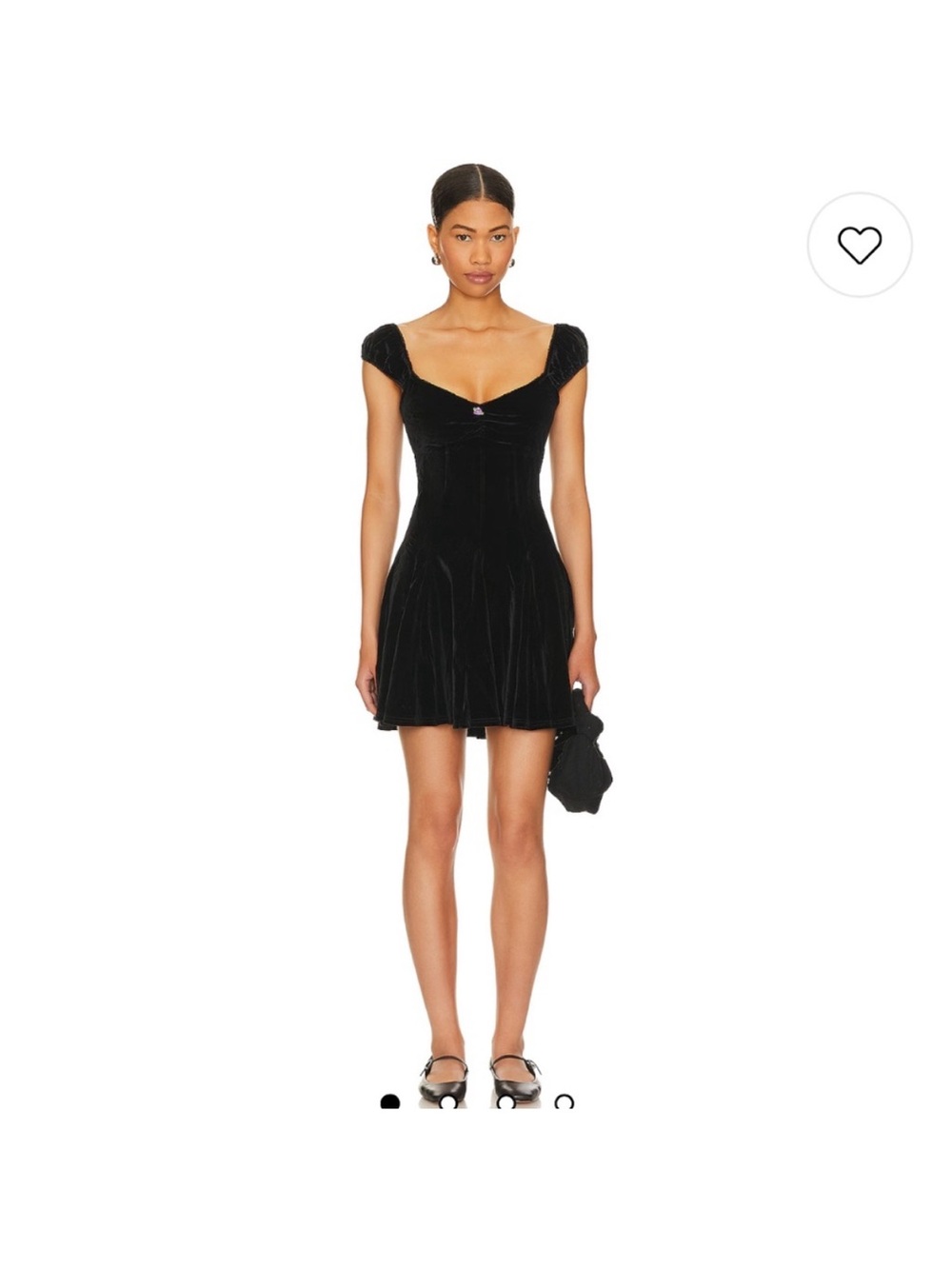 Free People x REVOLVE Rose Marie Mini in black velvet size XS